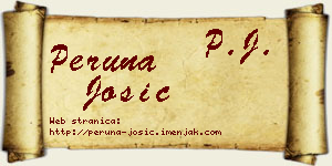 Peruna Josić vizit kartica